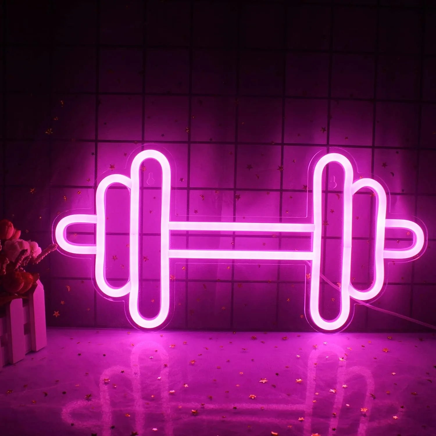 Dumbbell Neon Sign LED