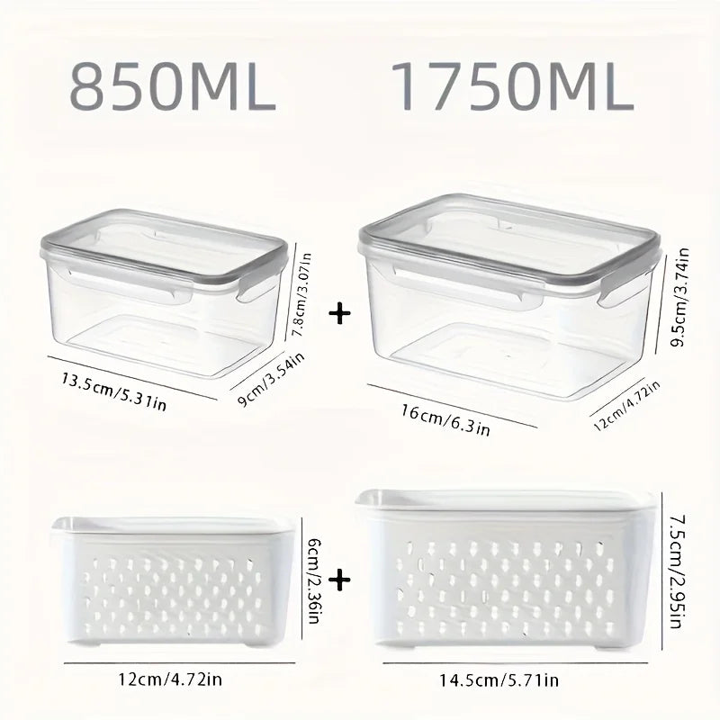 4pcs/Set Leak-Proof Food Storage Containers