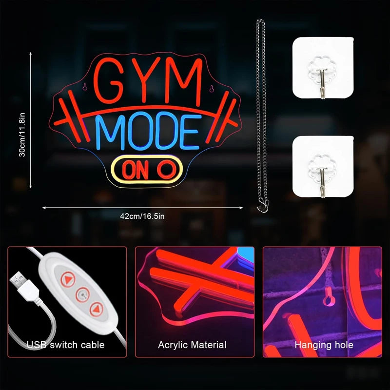 Dumbbell Neon Sign LED