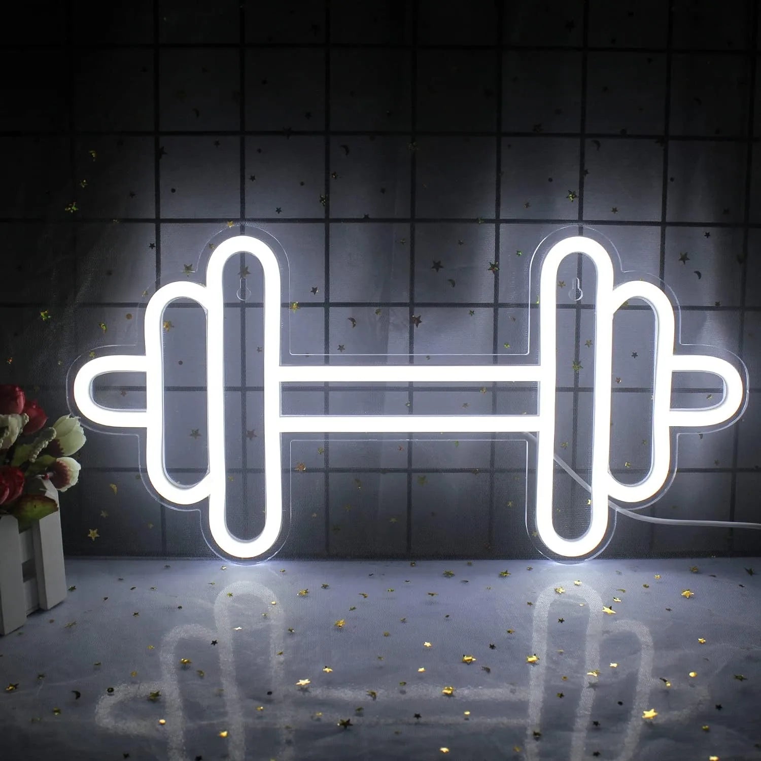Dumbbell Neon Sign LED