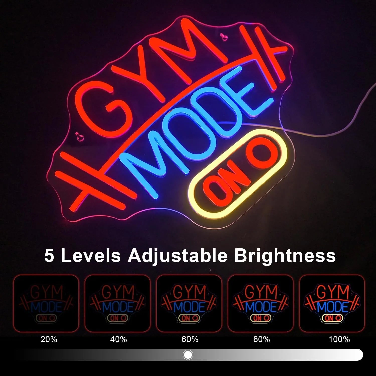 Dumbbell Neon Sign LED