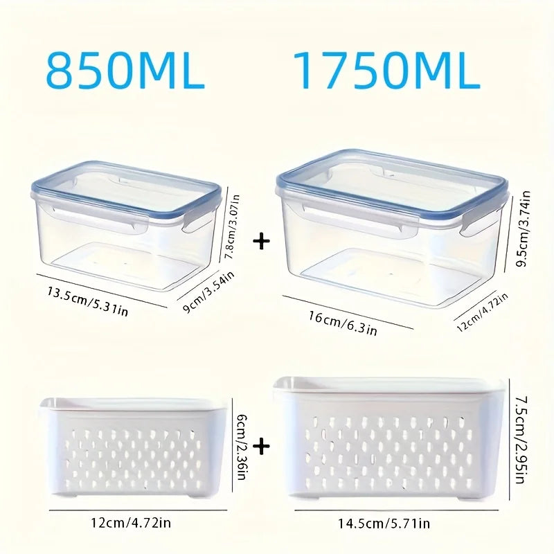 4pcs/Set Leak-Proof Food Storage Containers