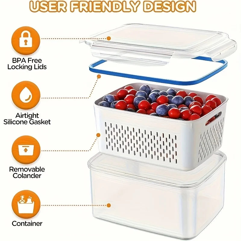 4pcs/Set Leak-Proof Food Storage Containers
