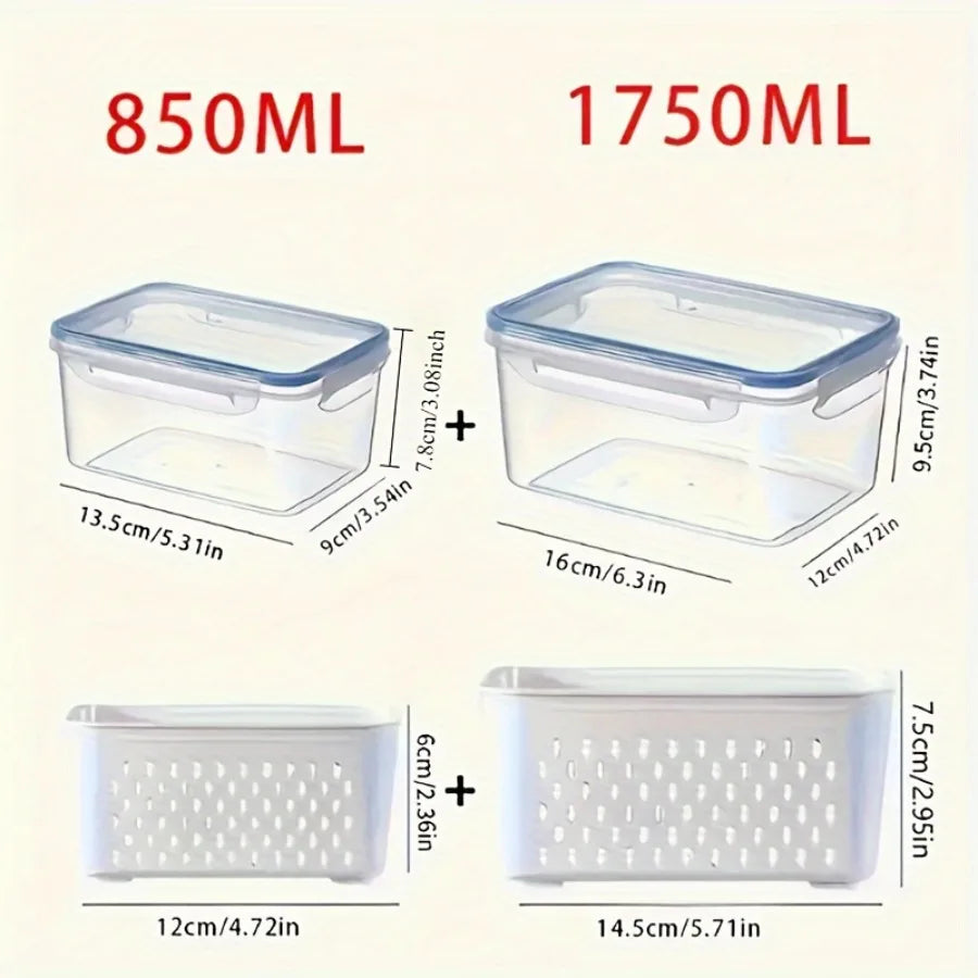 4pcs/Set Leak-Proof Food Storage Containers