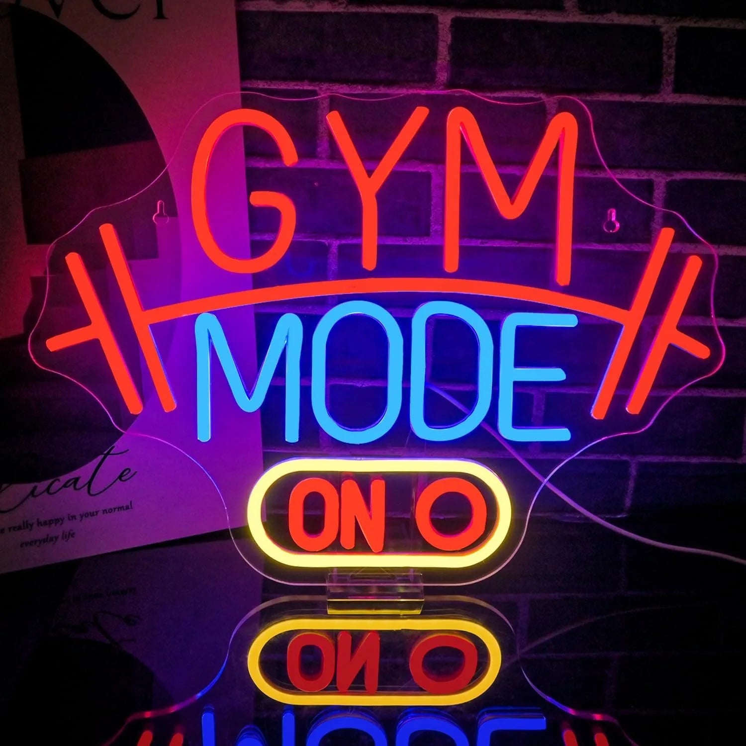 Dumbbell Neon Sign LED