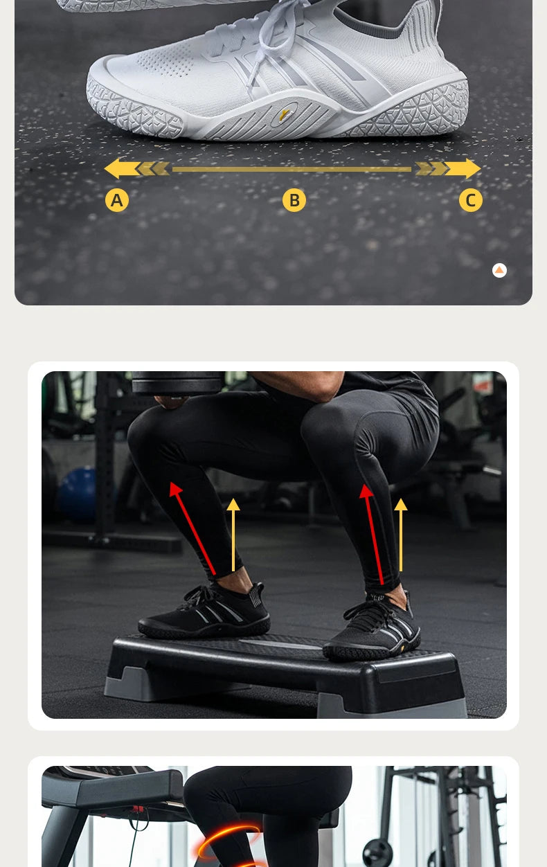 Athletic fit gym shoes